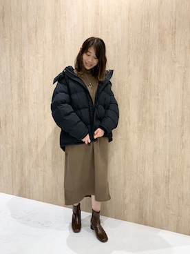 「AMERICAN HOLIC（アメリカンホリック）のアイテム（その他アウター）」を使った、yuzuさん（レディース・162cm）の冬コーディネート