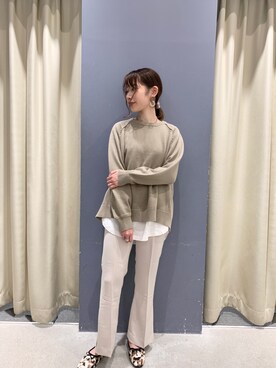 「シンフルコーデ」｜「アイテム（バレエシューズ）」を使った、yuzuさん（レディース・162cm）の春コーディネート