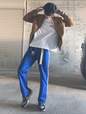 「Daniel Wellington」｜「アイテム（ハンチング/ベレー帽）」を使った、satoshiさん（メンズ・172cm）の秋コーディネート