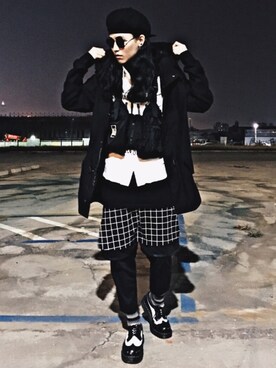 「Slightly Numb（スライトリーナム）のアイテム」を使った、居子堯さん（メンズ・171cm）の春コーディネート