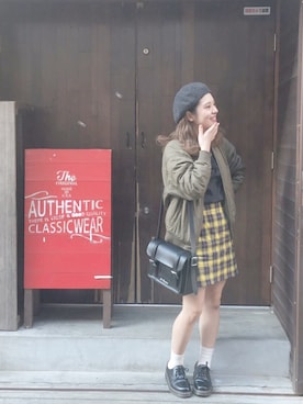 「タータンチェック」｜nacoさん（レディース・157cm）の冬コーディネート