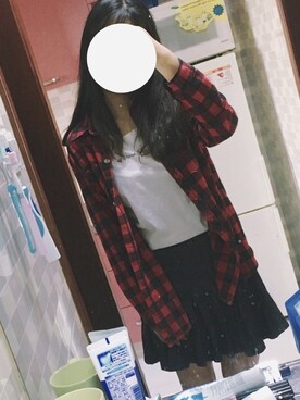 「cache cache（カシュ カシュ）のアイテム（Tシャツ/カットソー）」を使った、Pennyさん（レディース・165cm）の秋コーディネート