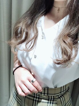 「BUBBLES（バブルス）のアイテム（アクセサリー）」を使った、まいさん（レディース・157cm）の夏コーディネート