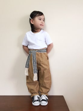 「コンバース」｜bow-changさん（キッズ・90cm）の夏コーディネート