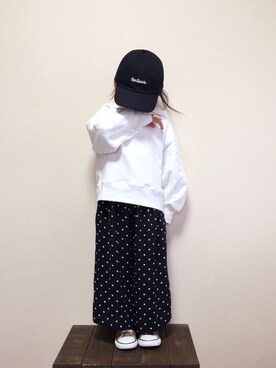 「BEN DAVIS（ベンデイビス）のアイテム（帽子）」を使った、bow-changさん（キッズ・90cm）の春コーディネート