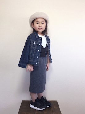 「ハラチ」｜「アイテム（ジャケット/アウター）」を使った、bow-changさん（キッズ・90cm）の春コーディネート