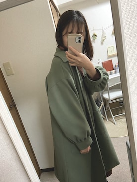 「ehka sopo（エヘカソポ）のアイテム（ステンカラーコート）」を使った、いぬぬさん（レディース・158cm）の春コーディネート
