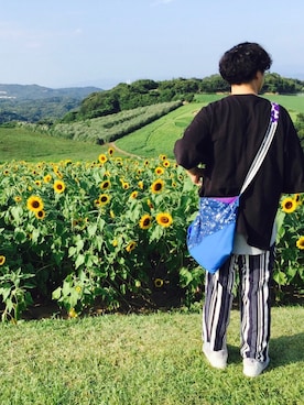 「ひまわり」｜「アイテム（その他）」を使った、elephant booooyさん（メンズ・170cm）の夏コーディネート
