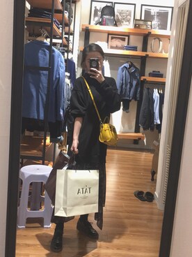 「アイテム（シャツワンピース）」を使った、琦琦oさん（レディース・164cm・20代）の秋コーディネート
