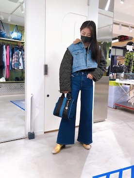 「ディーゼル」｜「アイテム（その他アウター）」を使った、우타너 (うたの)さん（レディース・161cm）の秋コーディネート