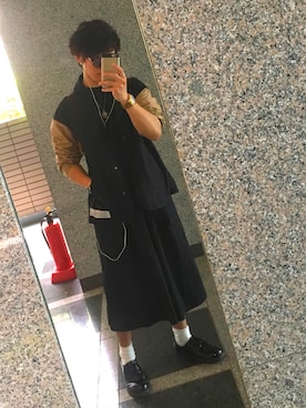 「FREAK'S STORE（フリークスストア）のアイテム（スカート）」を使った、じょに。さん（メンズ・171cm）の春コーディネート