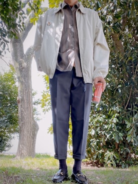 「CHAPS（チャップス）のアイテム（ジャケット/アウター）」を使った、けんしょーさん（メンズ・172cm）の春コーディネート