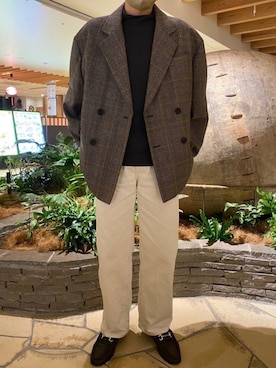 steinのテーラードジャケット（ブラウン系）を使った人気ファッション