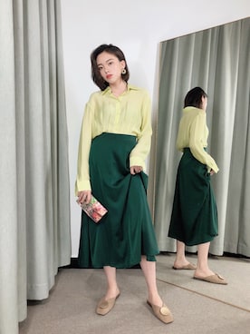 「glimmer（グリマー）のアイテム」を使った、JSHARE小雪さん（レディース・164cm）の夏コーディネート