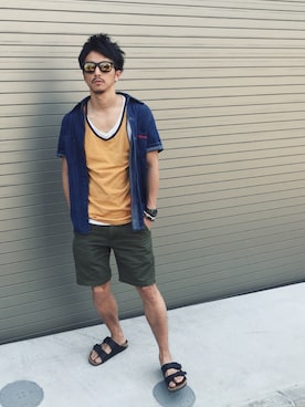 「コンフォートサンダル」｜KEIJIさん（メンズ・170cm）の春コーディネート