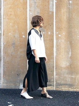 「モノトーン」｜Serinaさん（レディース・160cm）の春コーディネート