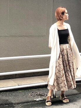 「OSMOSIS（オズモーシス）のアイテム（その他アウター）」を使った、Serinaさん（レディース・160cm）の夏コーディネート