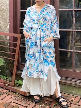 「スタッフコーデ」｜「アイテム（ワンピース/ドレス）」を使った、Serinaさん（レディース・160cm）の夏コーディネート