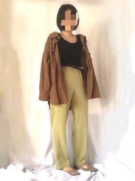 「JUNOAH（ジュノア）のアイテム（カバーオール）」を使った、hiroさん（レディース・152cm）の秋コーディネート