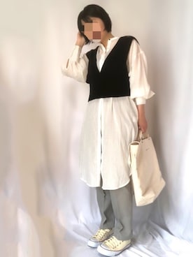 「CONVERSE（コンバース）のconverse（コンバース） ALL STAR OX（オールスターOX）（スニーカー）」を使った、hiroさん（レディース・152cm）の秋コーディネート