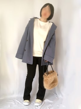 「CONVERSE（コンバース）のconverse（コンバース） ALL STAR OX（オールスターOX）（スニーカー）」を使った、hiroさん（レディース・152cm）の秋コーディネート