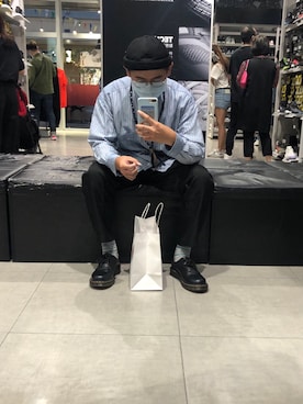 「oqLiq（オークリック）のアイテム（アクセサリー）」を使った、77さん（メンズ・160cm）の春コーディネート