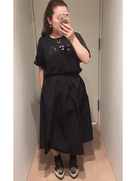 「MSGM（エムエスジーエム）のアイテム（スリッポン）」を使った、tommmmmoさん（レディース・147cm）の夏コーディネート