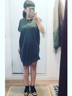 「alexanderwang（アレキサンダーワン）のアイテム（ワンピース/ドレス）」を使った、tommmmmoさん（レディース・147cm）の秋コーディネート