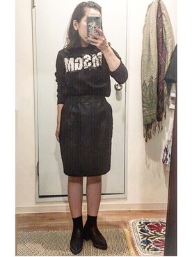 「MSGM（エムエスジーエム）のアイテム（スウェット）」を使った、tommmmmoさん（レディース・147cm）の秋コーディネート