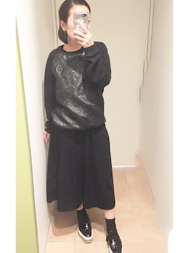 「MSGM（エムエスジーエム）のアイテム（スウェット）」を使った、tommmmmoさん（レディース・147cm）の秋コーディネート
