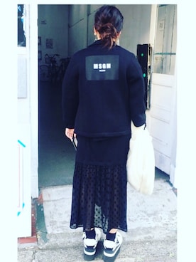 「MSGM（エムエスジーエム）のアイテム（ジャケット/アウター）」を使った、tommmmmoさん（レディース・147cm）の冬コーディネート