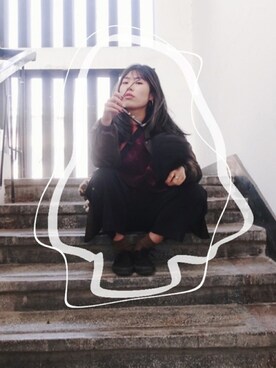 「COS（コス）のアイテム（アクセサリー）」を使った、ＡＲＵＫＡさん（レディース・165cm）の冬コーディネート