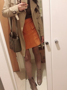 「STUDIOUS（ステュディオス）のアイテム（トレンチコート）」を使った、chiiyanさん（レディース・151cm）の春コーディネート