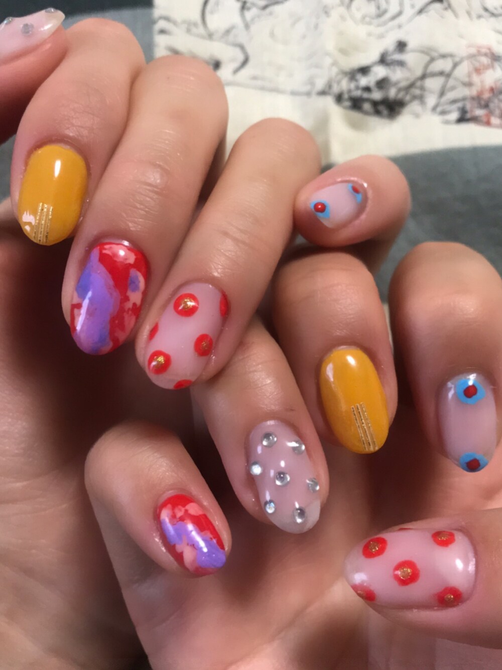「no brandのアイテム（ハンドケア/ハンドクリーム、レッド系）」を使った、さやんさん（レディース・157cm）の春コーディネートの1枚目の写真