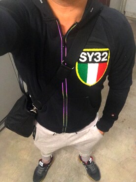 「muta（ムータ）のアイテム（バッグ）」を使った、MABUさん（メンズ・165cm）の秋コーディネート