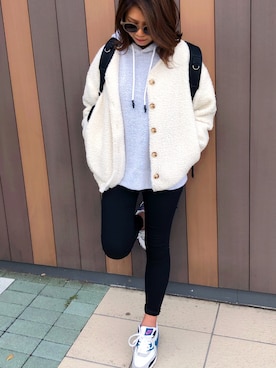 「FREAK'S STORE（フリークスストア）のFREDRIK PACKERS/フレドリックパッカーズ 別注500D DAY PACK （バックパック/リュック）」を使った、chikaさん（レディース・158cm）の冬コーディネート