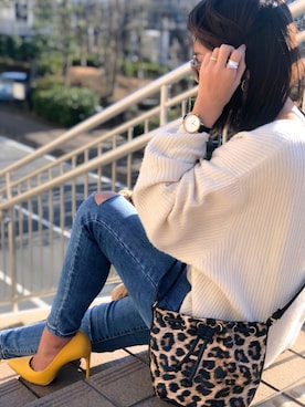 「Chille anap（チルアナップ）のアイテム」を使った、chikaさん（レディース・158cm）の冬コーディネート