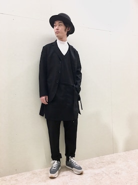 「Johnbull Private labo（ジョンブルプライベートラボ）のアイテム（テーラードジャケット）」を使った、J2さん（メンズ・180cm）の冬コーディネート