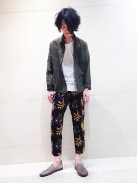 「ボタニカル柄」｜J2さん（メンズ・180cm）の春コーディネート