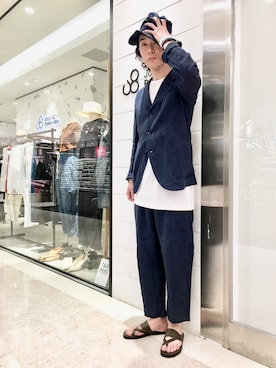 「Johnbull Private labo（ジョンブルプライベートラボ）のアイテム（テーラードジャケット）」を使った、J2さん（メンズ・180cm）の春コーディネート
