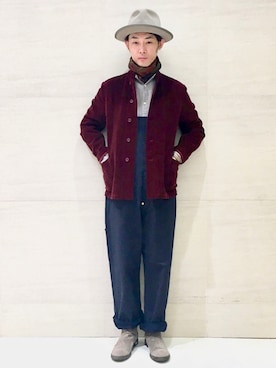 「アイテム（サロペット/オーバーオール）」を使った、J2さん（メンズ・180cm）の秋コーディネート
