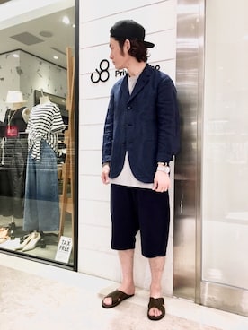「Johnbull Private labo（ジョンブルプライベートラボ）のアイテム（テーラードジャケット）」を使った、J2さん（メンズ・180cm）の春コーディネート
