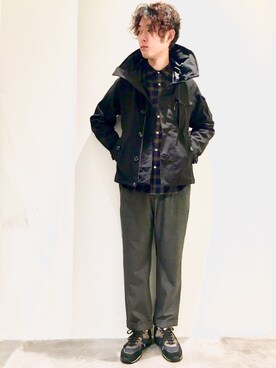 「Johnbull Private labo（ジョンブルプライベートラボ）のアイテム（ナイロンジャケット）」を使った、J2さん（メンズ・180cm）の秋コーディネート