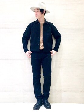 「Johnbull Private labo（ジョンブルプライベートラボ）のアイテム（帽子）」を使った、J2さん（メンズ・180cm）の冬コーディネート