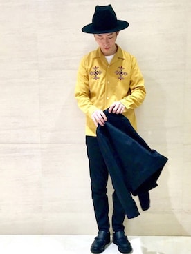 「Johnbull Private labo（ジョンブルプライベートラボ）のアイテム（帽子）」を使った、J2さん（メンズ・180cm）の冬コーディネート