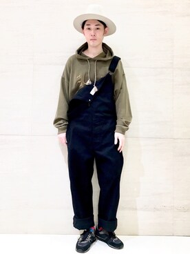 「Johnbull Private labo（ジョンブルプライベートラボ）のアイテム（帽子）」を使った、J2さん（メンズ・180cm）の春コーディネート