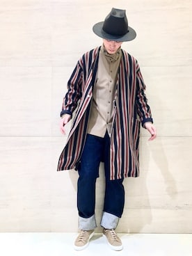 「Johnbull Private labo（ジョンブルプライベートラボ）のアイテム（その他アウター）」を使った、J2さん（メンズ・180cm）の春コーディネート