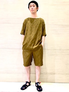 「Johnbull Private labo（ジョンブルプライベートラボ）のアイテム（帽子）」を使った、J2さん（メンズ・180cm）の春コーディネート