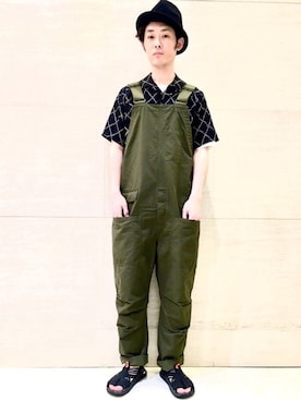「Johnbull Private labo（ジョンブルプライベートラボ）のアイテム（サンダル）」を使った、J2さん（メンズ・180cm）の春コーディネート