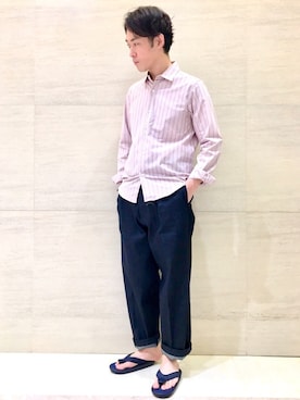 「JOJO（ジョジョ）のアイテム」を使った、J2さん（メンズ・180cm）の春コーディネート